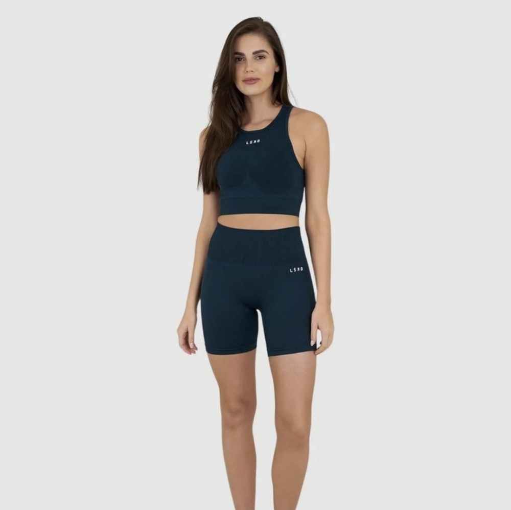 LSKD Activewear Gym Bike Short Bra Top Set Size Small
